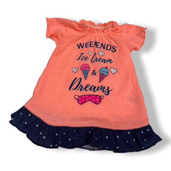 Girl Dollie & Me Weekends Ice Cream & Dreams American Nightgown Doll Gown - Picture 1 of 3